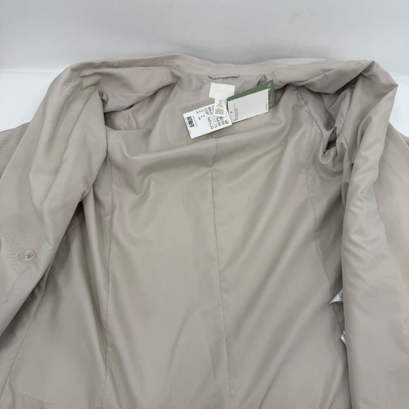 H&M Blazer Women Small NEW Beige Oversized Office Career Jacket Coat Notch - Picture 6 of 14